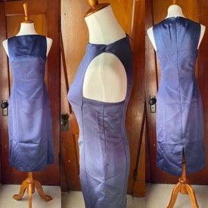 Vera Wang Purple Satin Cocktail Dress